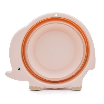 Baby foldable silicone wash basin, Material: PP+TPE